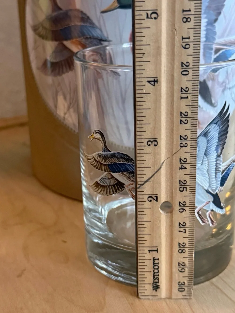 Vintage Norman Wamer Mallard Duck Ice Bucket and Whiskey Glass